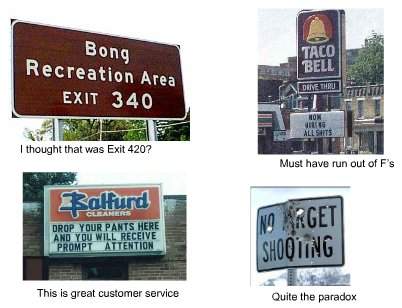 Unintentionally Funny Signs–If They Only Had a Brain! « Diane's ...